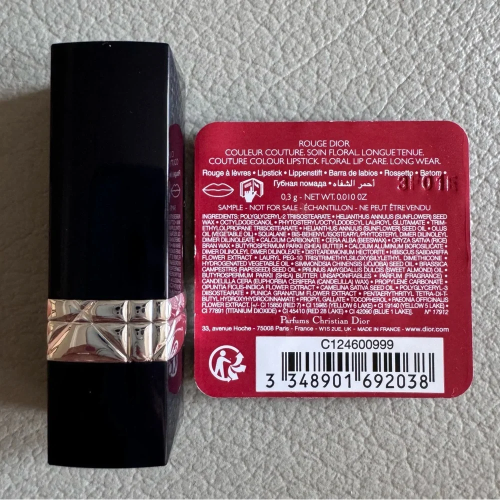 Dior Lipstick ROUGE | Color 999 Red | NEW | FREE BONUS